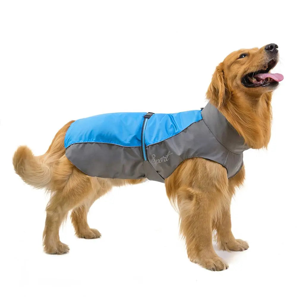 Pet Dog Rain Coat Waterproof Reflective Dog Jacket Breathable Assault Raincoat Cloak for Large Dogs Apparel Clothes Pet Supplies