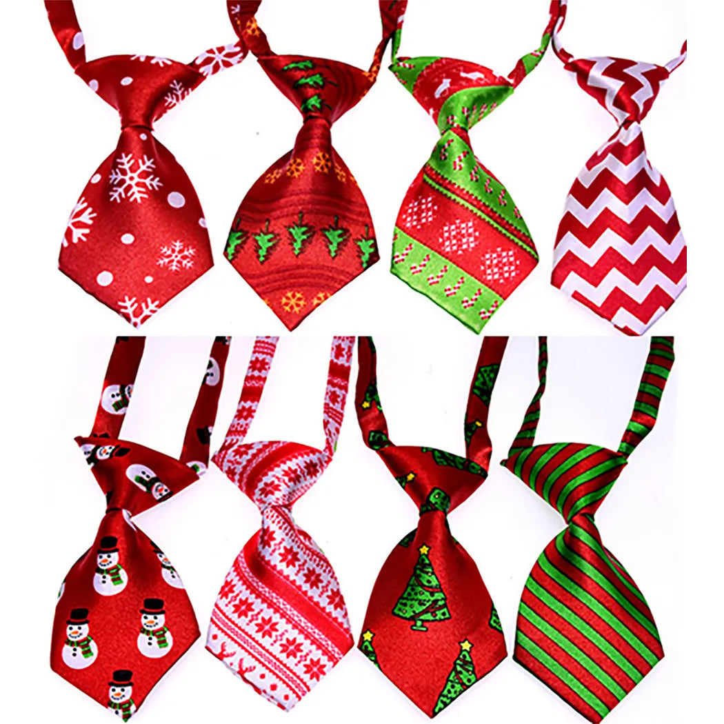 Christmas Neck Tie Adjustable Cute Cartoon Printed Dog Cat Pet Tie Puppy Toy Grooming Bow Tie Necktie Clothes Dropshipping