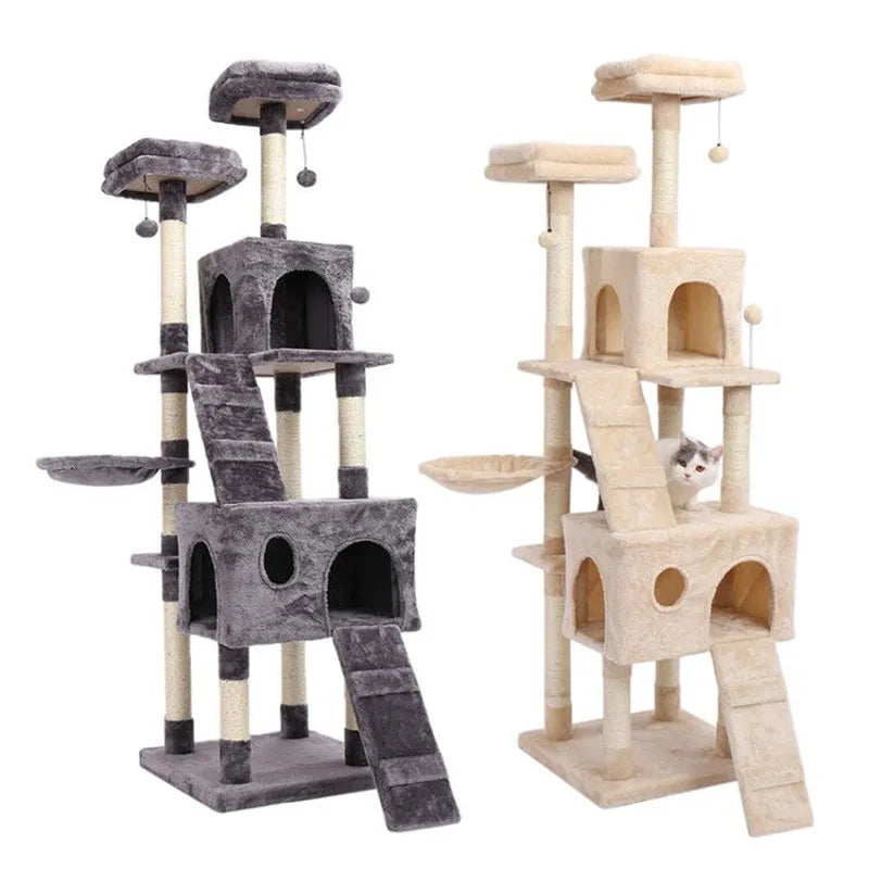 Domestic Delivery Cat Jumping Toy with Ladder Scratching Wood Climbing Tree for Cat Climbing Frame Cat Furniture Scratching Post