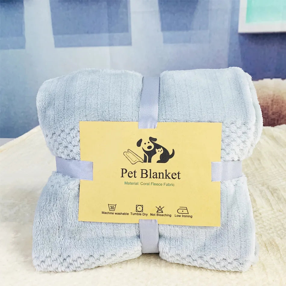 Pet Blanket Dog Fluffy Towel Blanket  Fleece Sleeping Cover Towel Cushion for Dog Cats Mat Bed,Blanket for Beds Winter Warm