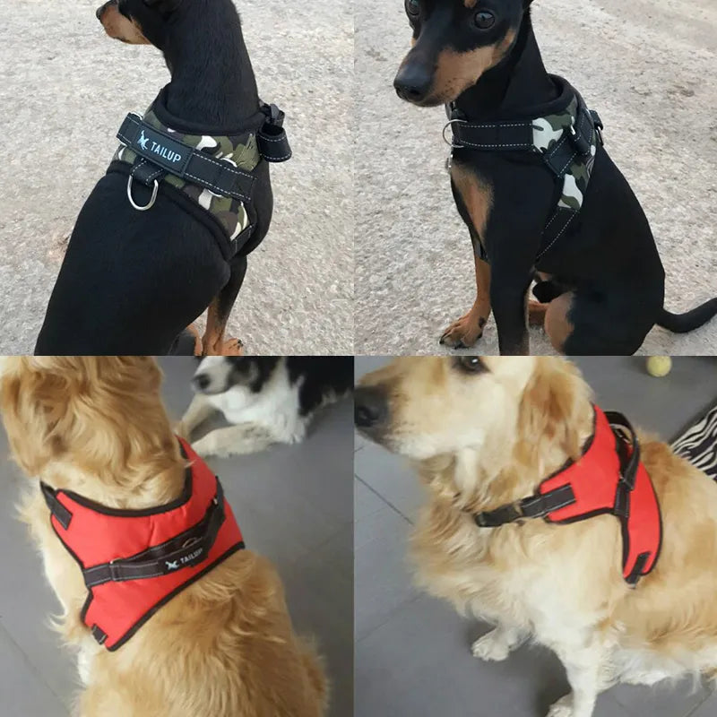 Reflective Pets Dogs Harness Dog Collar Harnesses for Big Dogs Leash Adjustable Harness for Large Small Dog Muzzle Vest Pitbull
