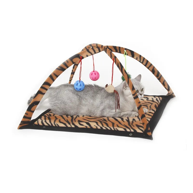 Pet Cat Tent Dog Bed Cat Toy House Portable Foldable Pet Teepee Toy Mobile Activity Pets Play Bed Cat Play Mat Blanket