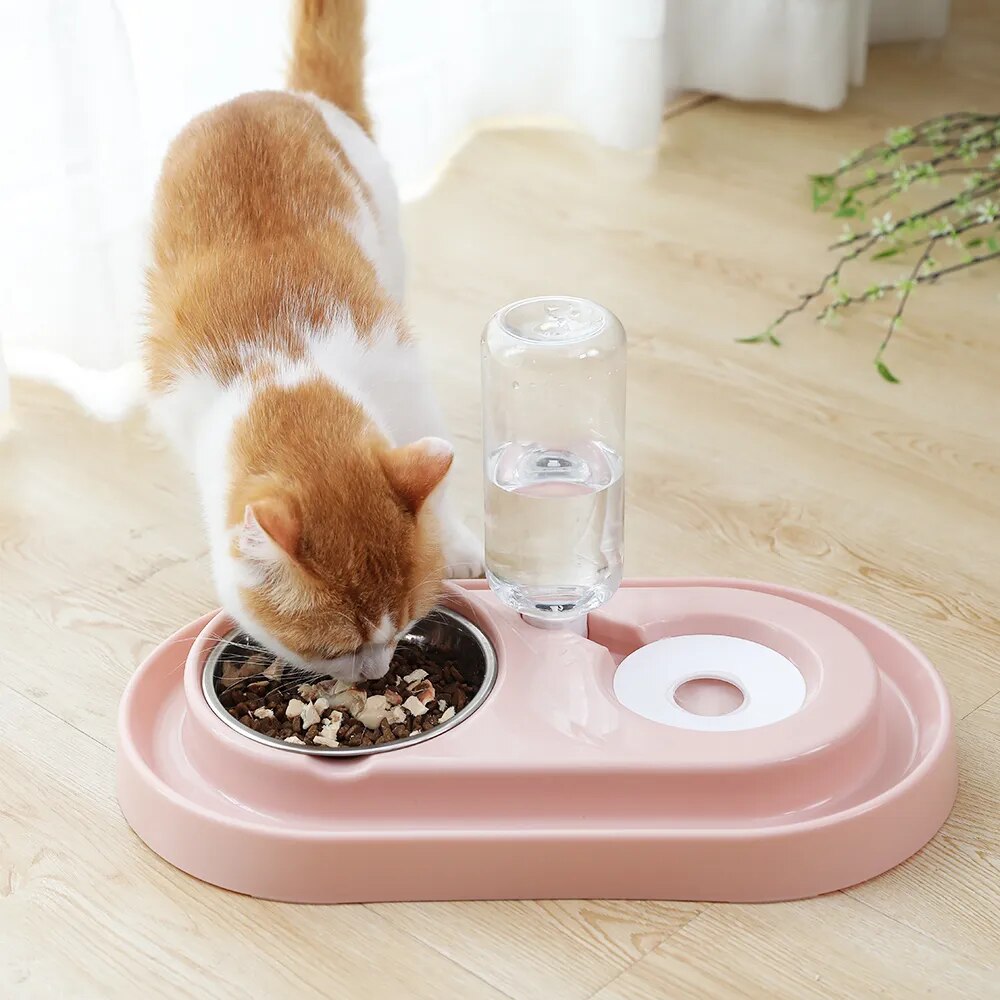 HOOPET Automatic Feeding Bowl For Cat Pet Water Feeder Kitten Drinking Fountain Food Dish Pet Goods Save Food Dog Bowl Suppliers