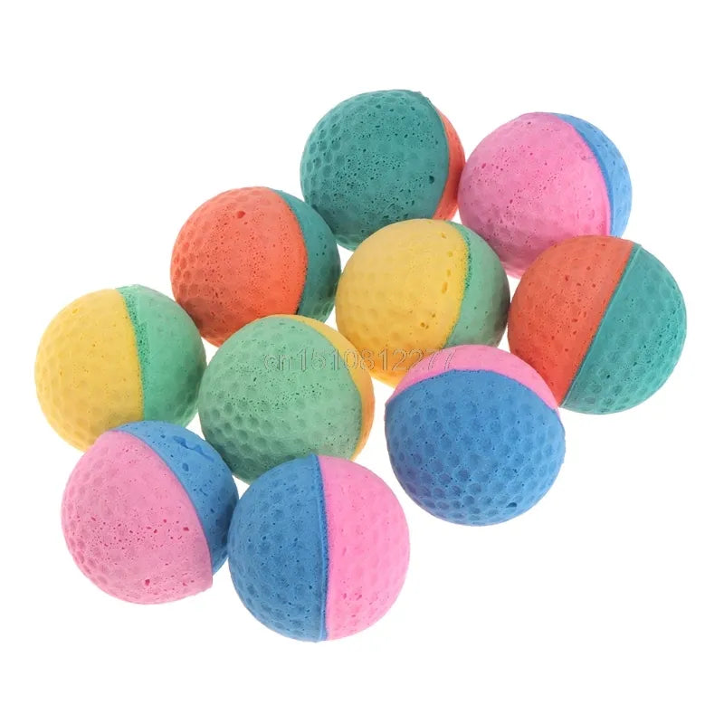 10 Pcs Pet Toy Latex Balls Colorful Chew For Dogs Cats Puppy Kitten Soft Elastic Dropshipping