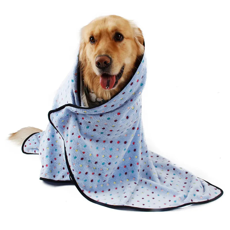 Pawz Road Large Dog Blanket Towel For Dogs Colorful Dot Blanket For Pets Puppy Cat Mat Lovely Kitten Bath Towel Quilt