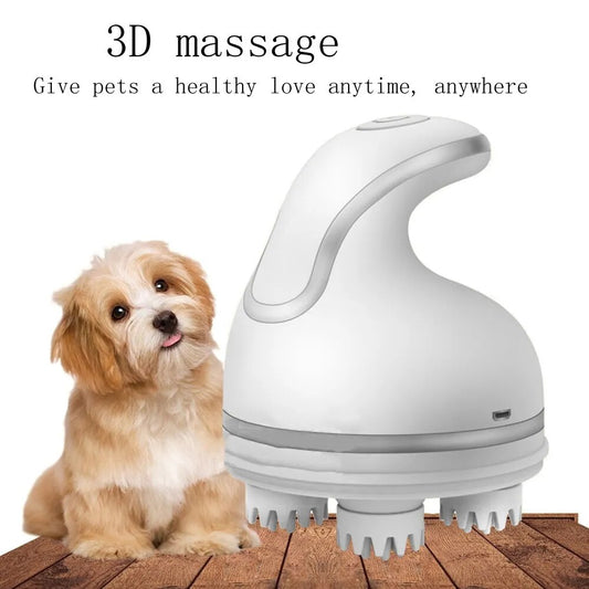 3D Head Massager Omnidirectional Pet Intelligent Automatic Rotate Massager 76 Touch Point Rechargeable Dog Cat Pet Massager