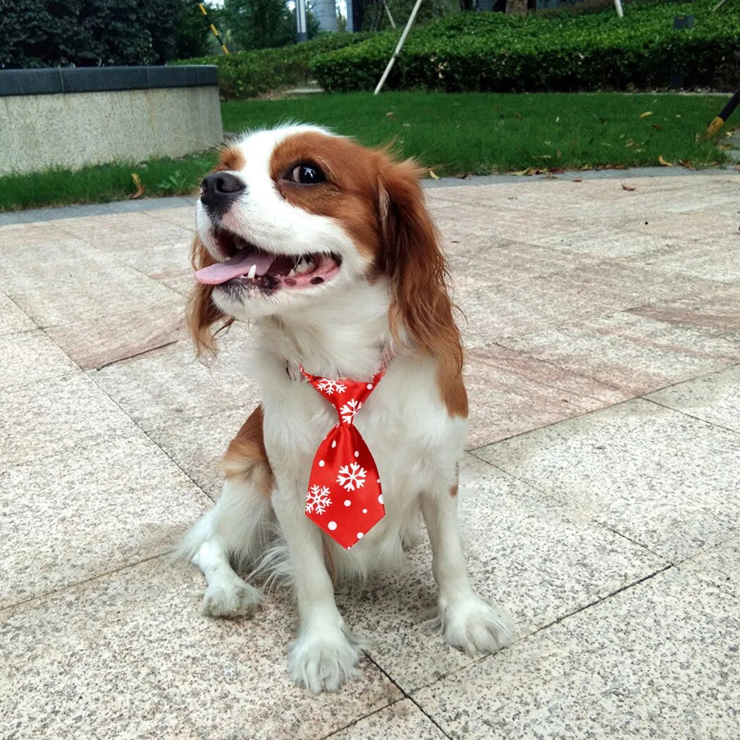 Christmas Neck Tie Adjustable Cute Cartoon Printed Dog Cat Pet Tie Puppy Toy Grooming Bow Tie Necktie Clothes Dropshipping