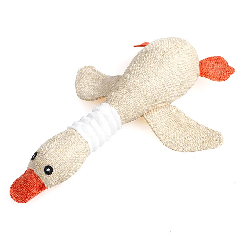 Lovely Dog Toy Cat Pets Squeak Toys Linen Plush Bite Toys Shrilling Decompression Tool Pet Squeeze Sound Durable Dog Chew Toys